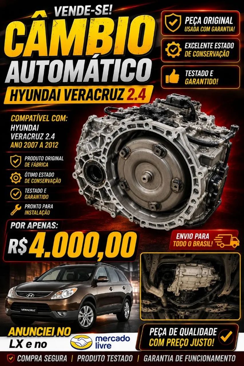 Cambio automático vera cruz e Sorento 2.4