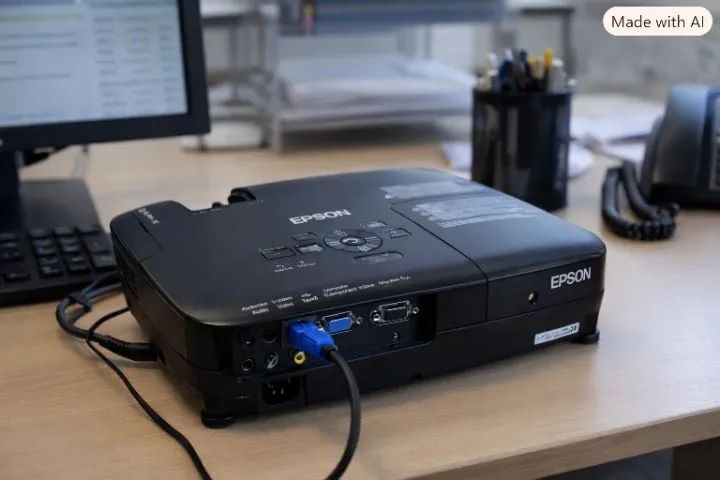 Projetor Epson Powerlite S10+ Usado com controle.  - Foto 4