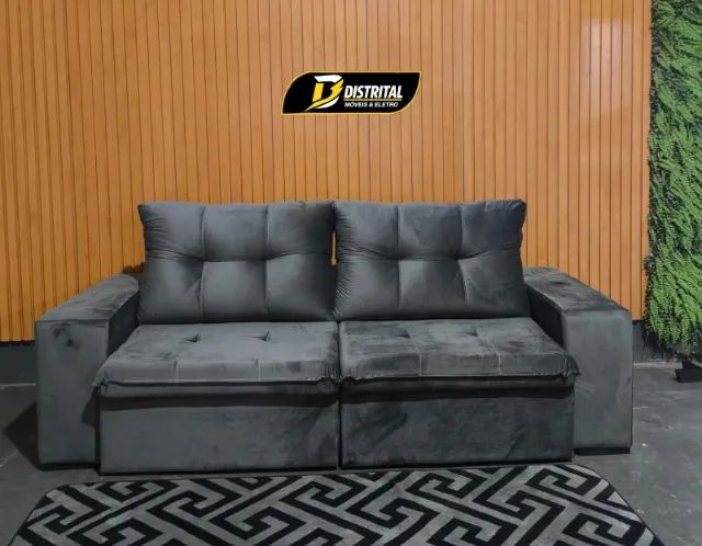 Sofá Roma 1,70m Tecido Suede NOvo