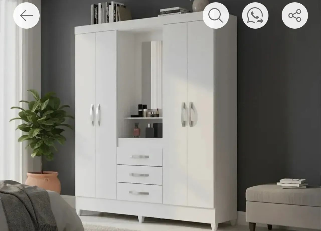 Guarda-roupa de solteiro branco
