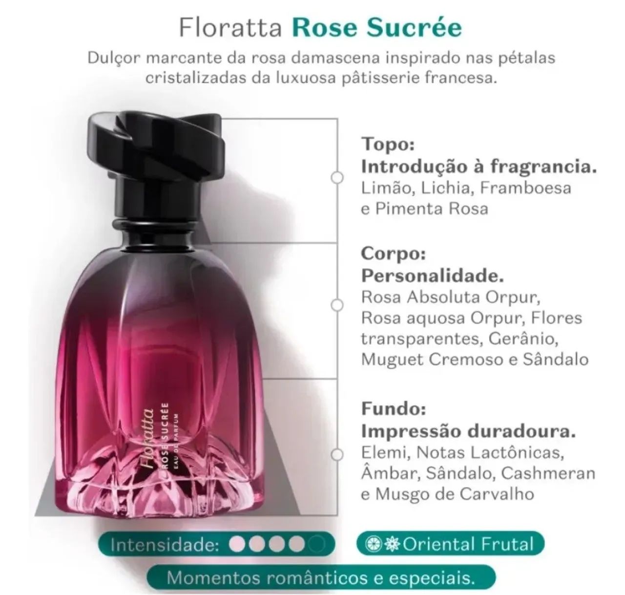Floratta Rose Sucrée O Boticário-feminino,  75ml  - Foto 2