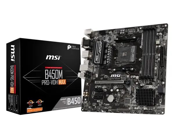 PLACA MÃE MSI B450M PRO-VDH MAX AM4
