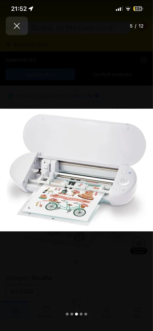 Máquina De Corte Silhouette Portrait 3 Cor Branco