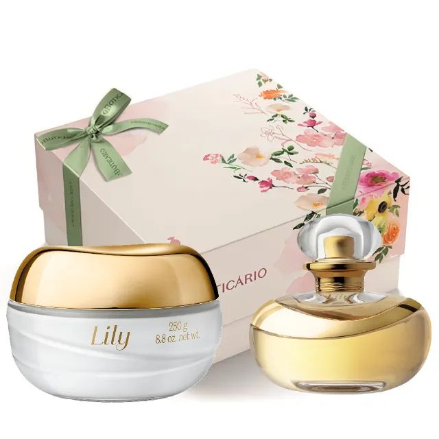 Kit Presente Lily Tradicional Perfume 75ml + Hidratante 250gr