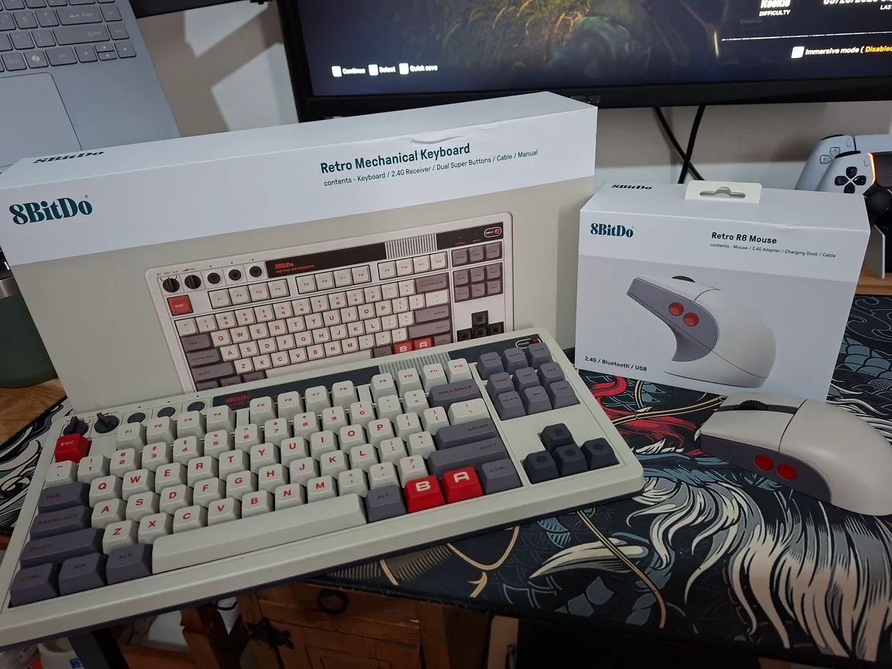 Teclado e Mouse 8bitdo NES 2 meses de uso