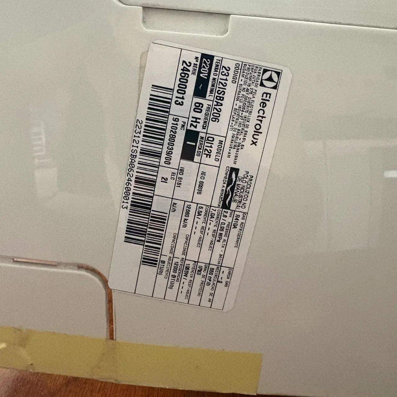 Central de ar Electrolux 12 mil btus com defeito  - Foto 5