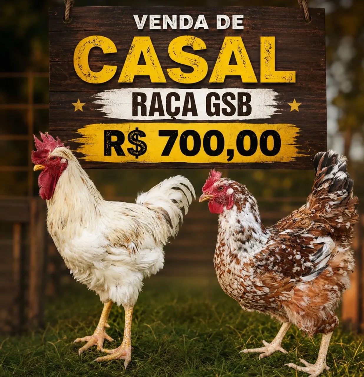 Galo e Galinha GSB - R$ 700 casal - Foto 2