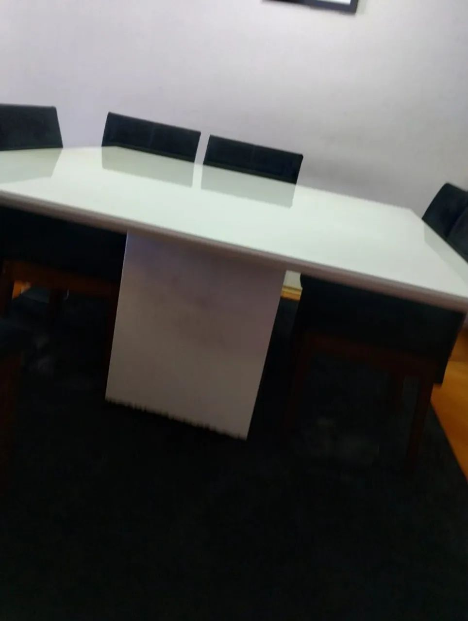 Mesa laqueada branca 8 lugares, sem cadeiras  - Foto 3