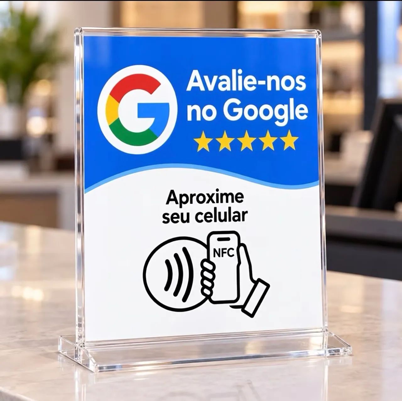 Placa avaliação Google NFC aproximação  - Foto 2
