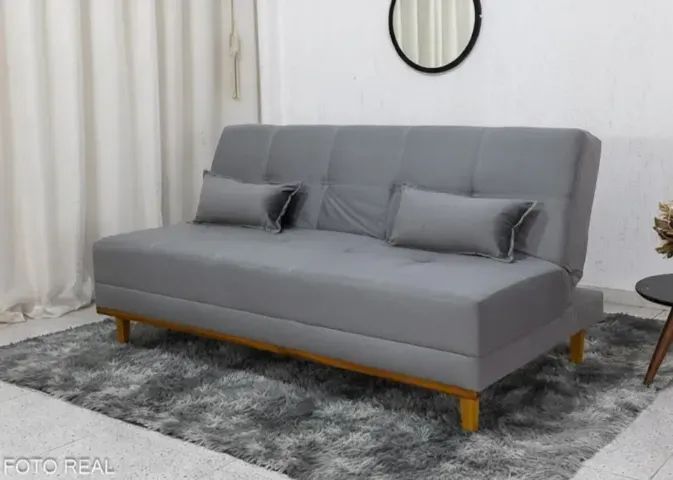 Sofá Cama Aurora Cinza (PRODUTO A PRONTA ENTREGA)
