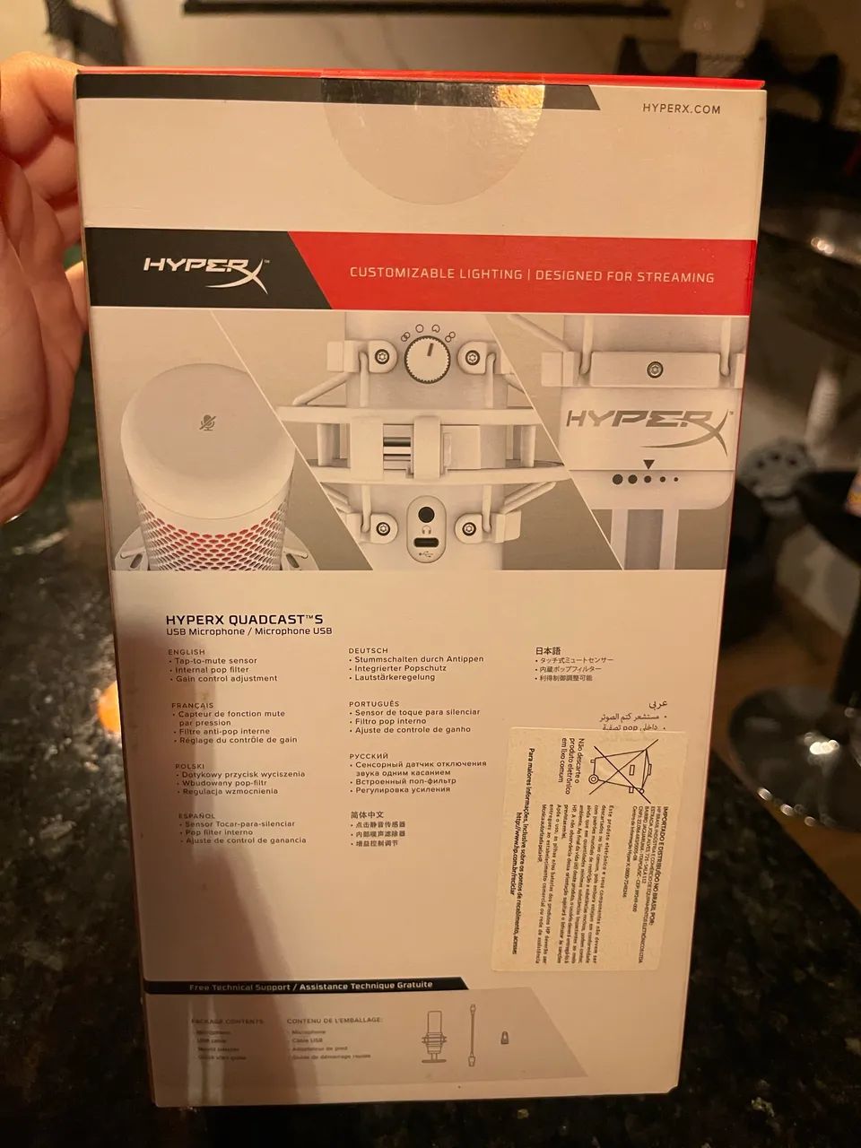 Microfone HyperX QuadCast (Branco) - Foto 2