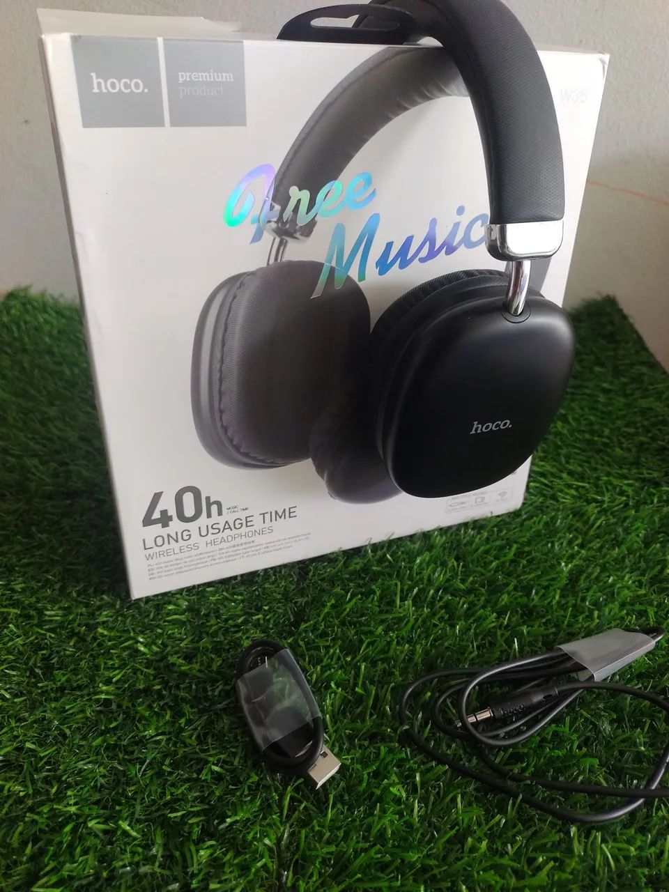Fone de ouvido hoco com bluetooth com 40 hs de música cancelamento de ruido