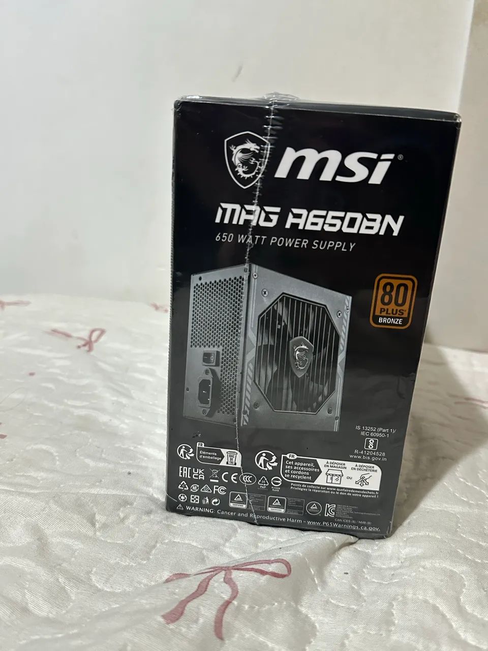 Fonte MSI MAG A650BN 650W 80 Plus Bronze - Nova/Lacrada