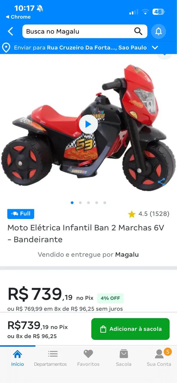 Moto infantil elétrica  - Foto 5
