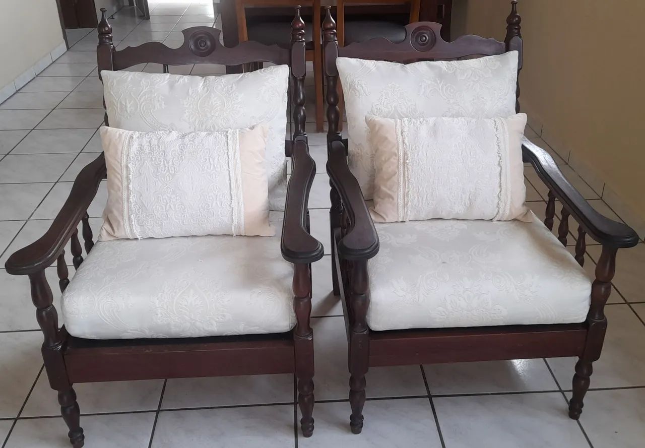 Conjunto de sofá colônial - Foto 5