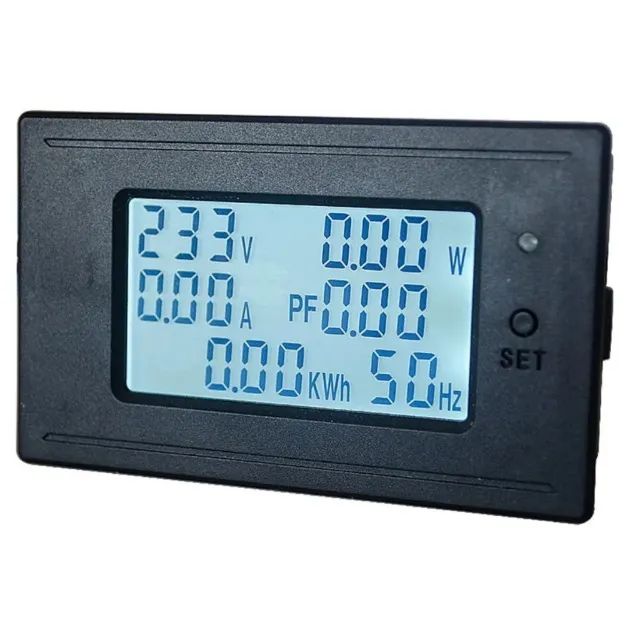 Voltímetro Amperímetro Display LCD Medidor De Corrente De Tensão AC Potência 100A 22000W - Foto 3