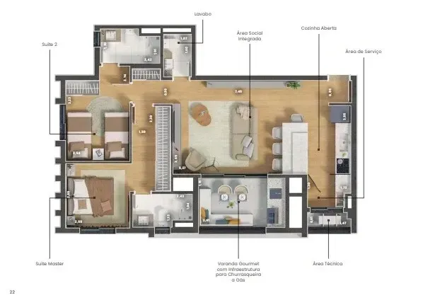 PLANTA 77m²