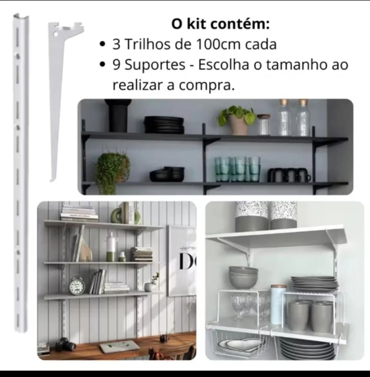 Trilho  e prateleiras - Foto 2