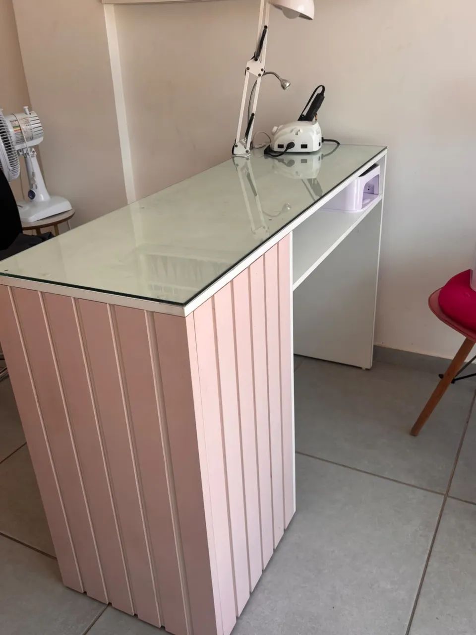 Bancada com vidro