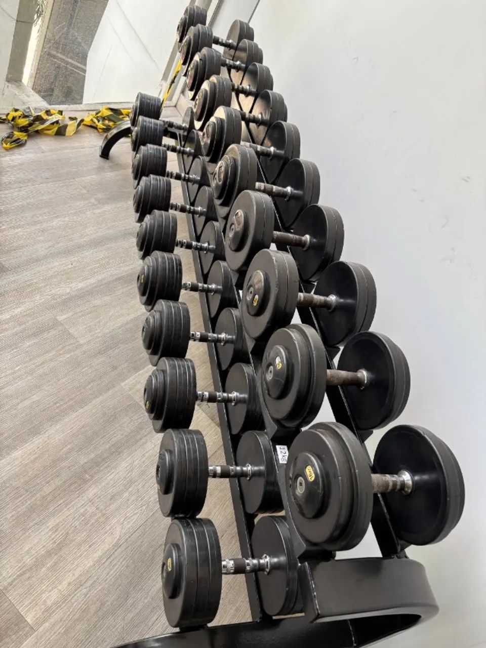 Dumbells/Halteres 12-34kg e Estante - Foto 2