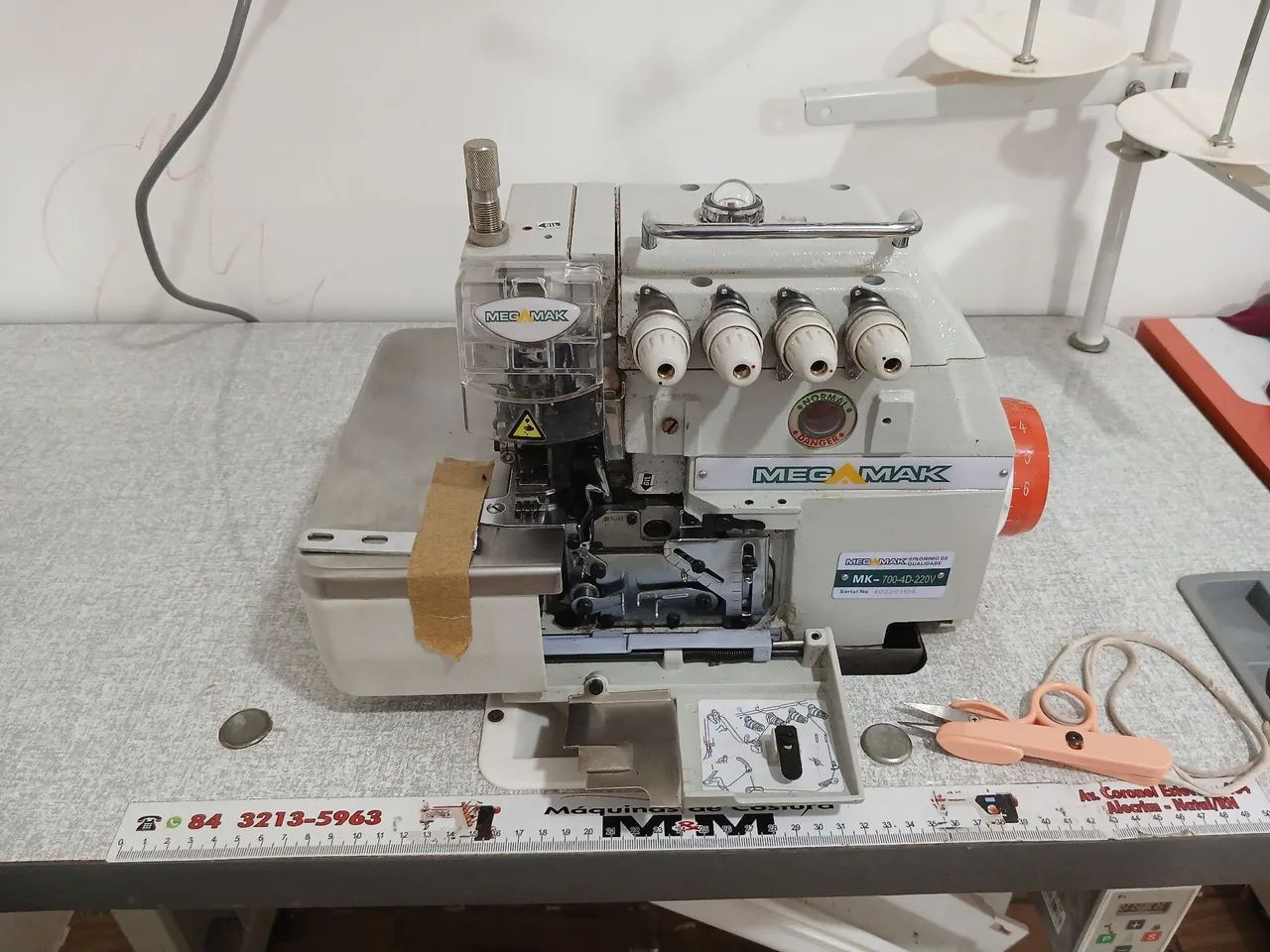 Máquina overlok ponto cadeia 