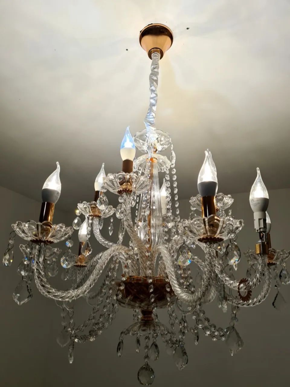 Lustre de Cristal Clássico - 8 Braços (Luxuoso)