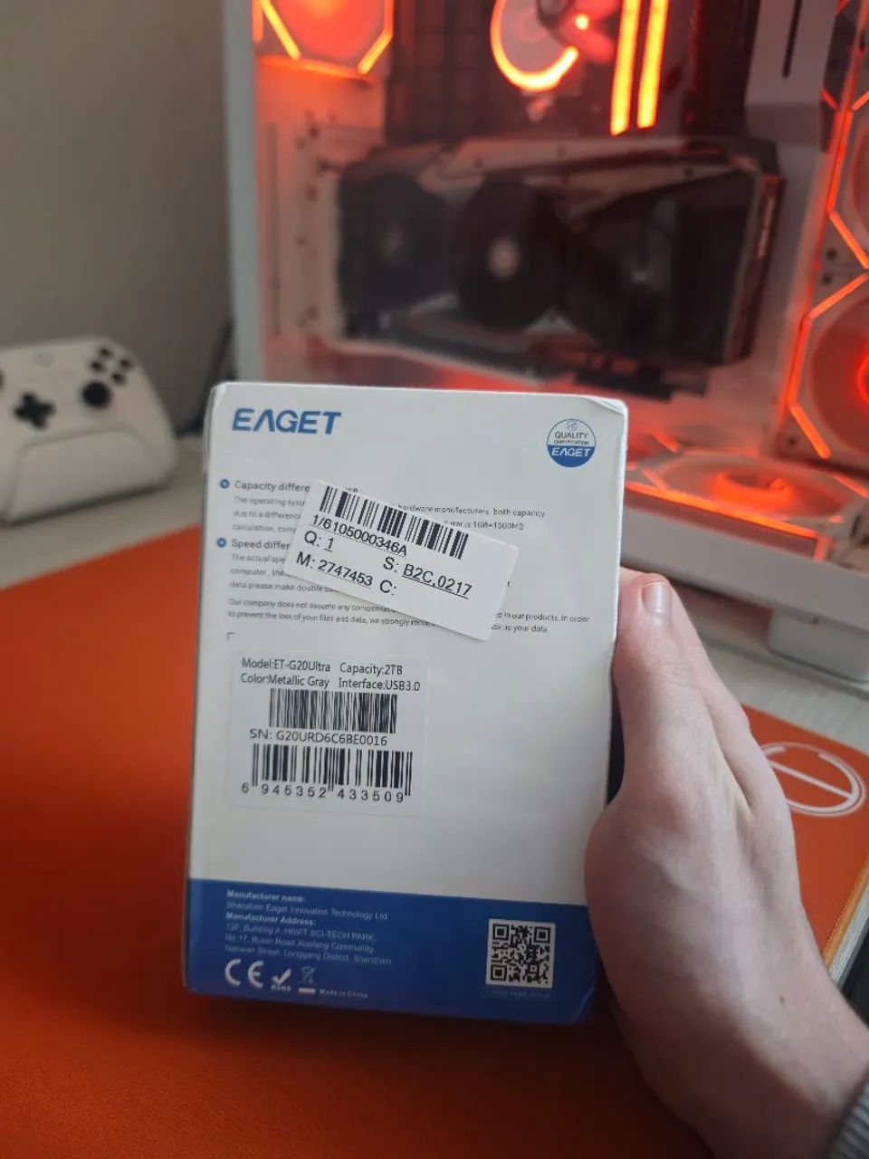 HD Externo EAGET 2Tb 200mb/s - Foto 2