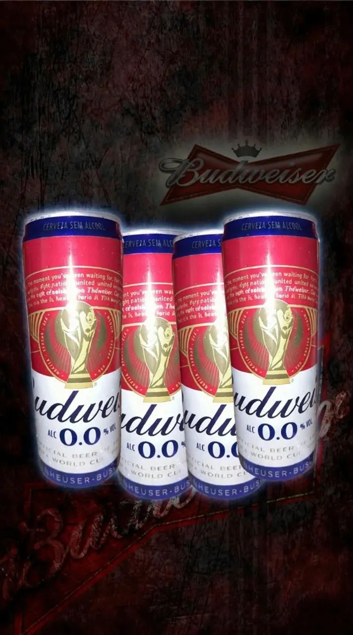 Lata colecionável Budweiser zero da copa 2026 350ml