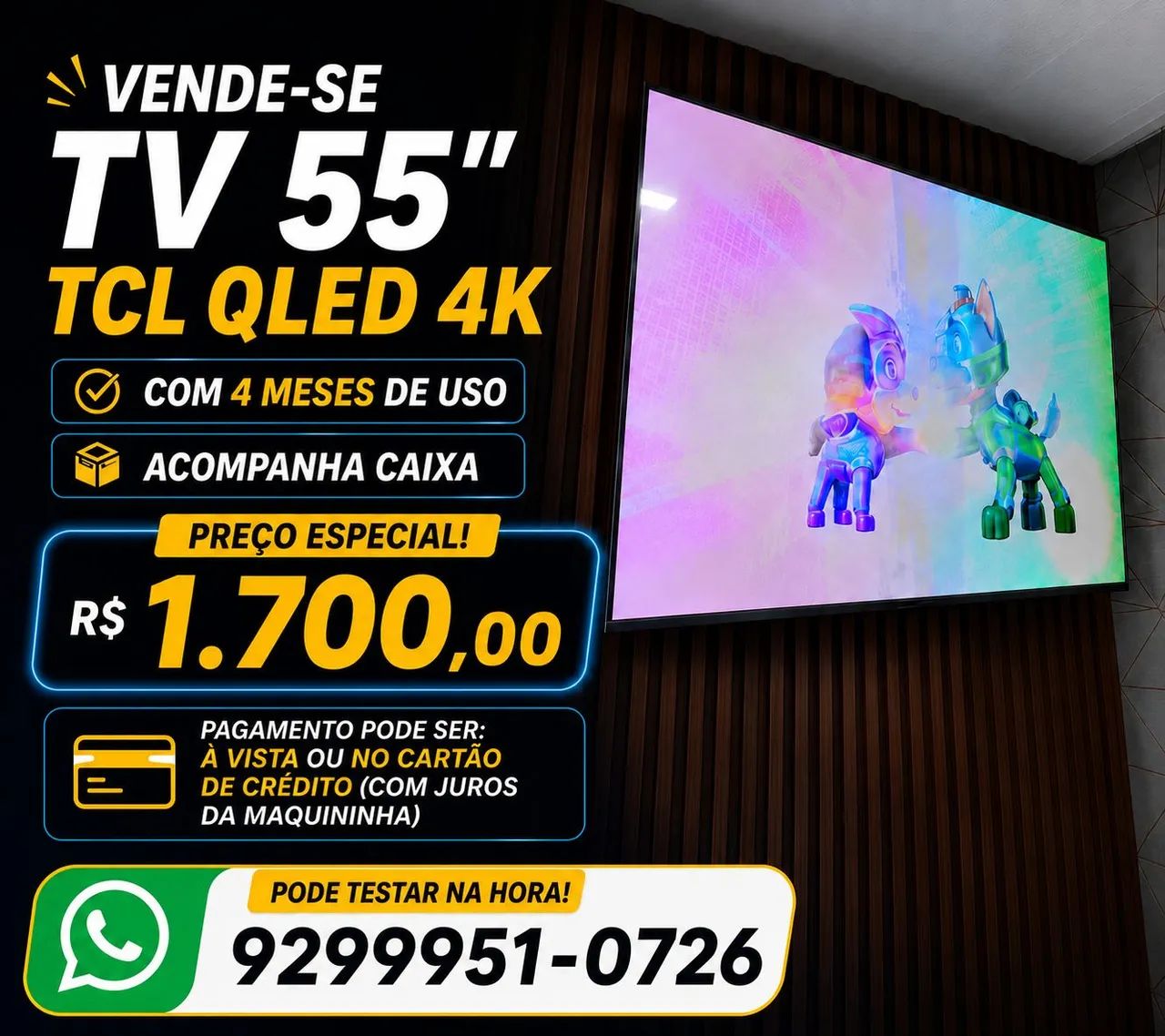 TV TCL QLED 4K 55