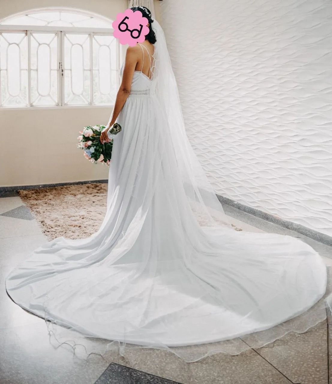 Vestido de Noiva e Véu  - Foto 2