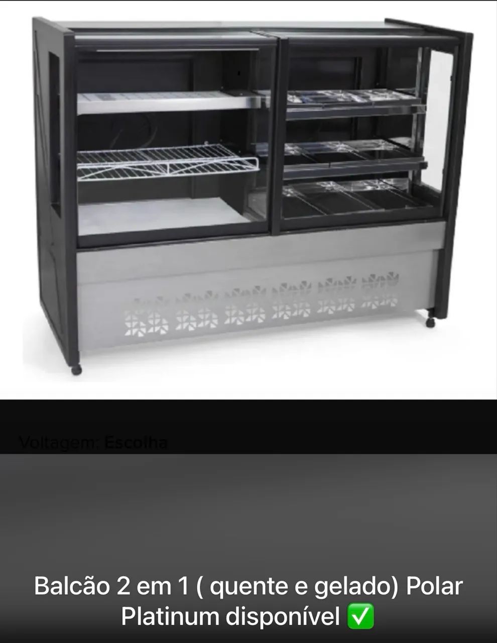 Balcão 2 em 1 refrigerado e quente Polar (NOVO)