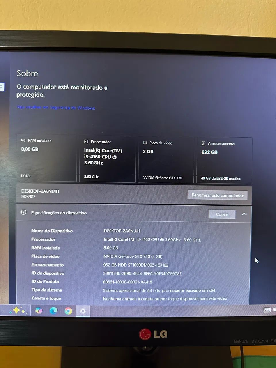 PC completo para estudos e jogos - Foto 3