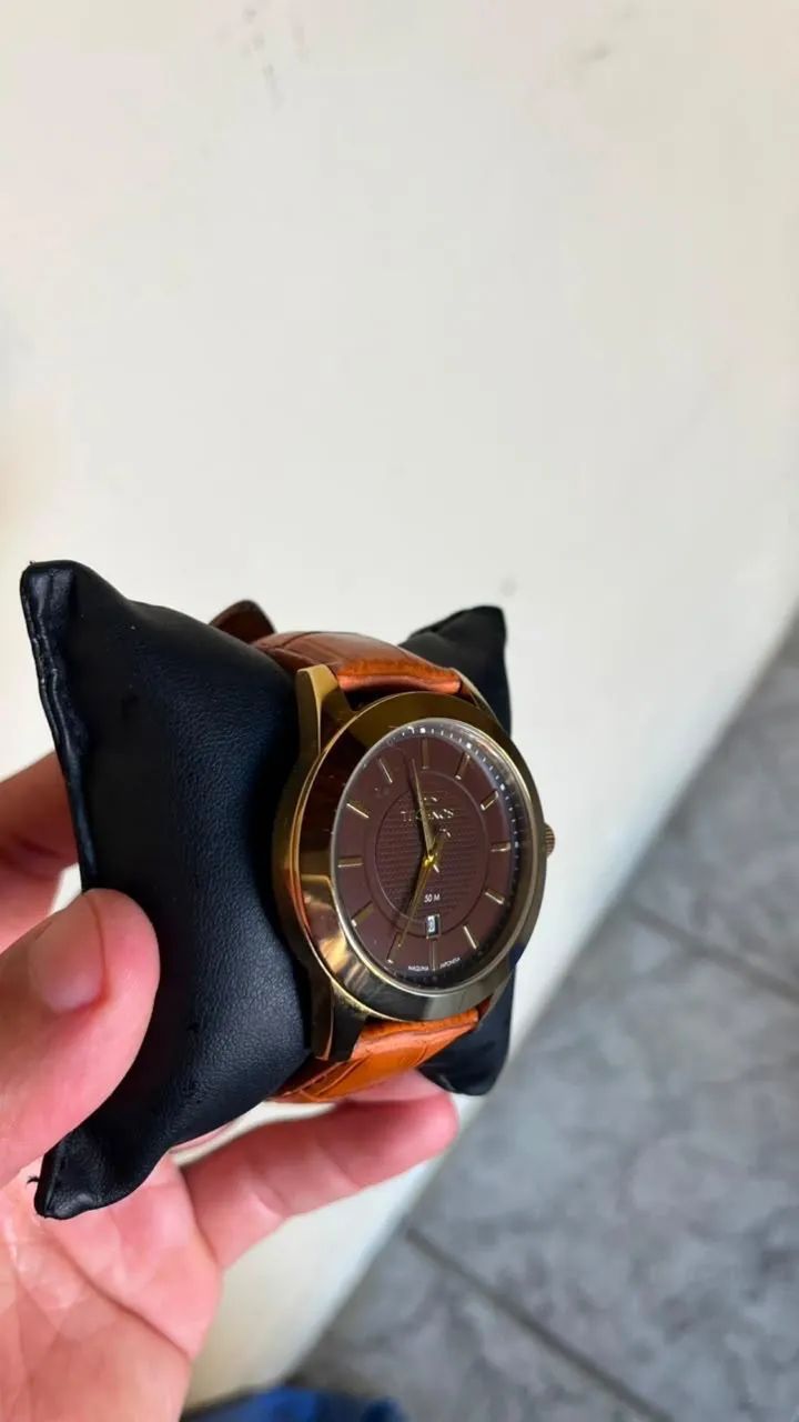 Relógio Technos Masculino Pulseira Couro Marrom