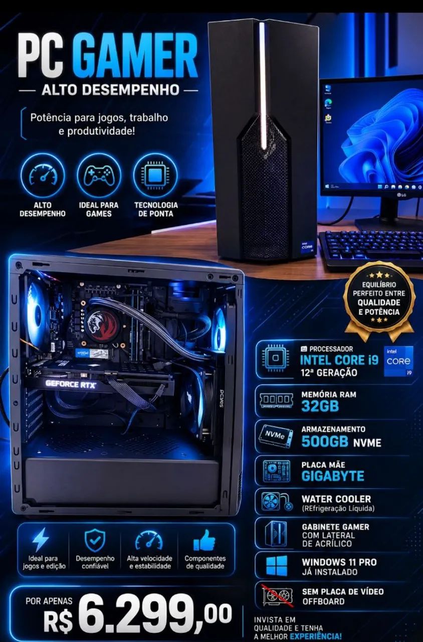 Computador Intel Core i9 12a Geração 