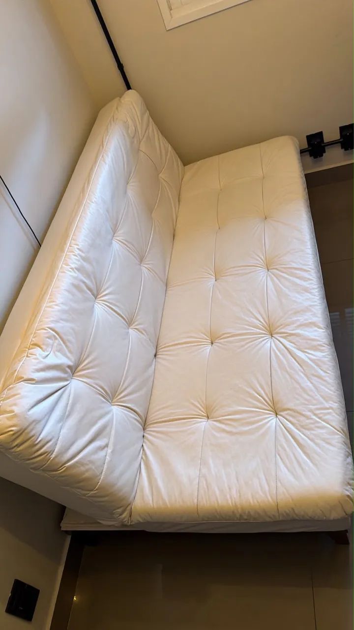 Sofá cama Corino Branco  - Foto 3