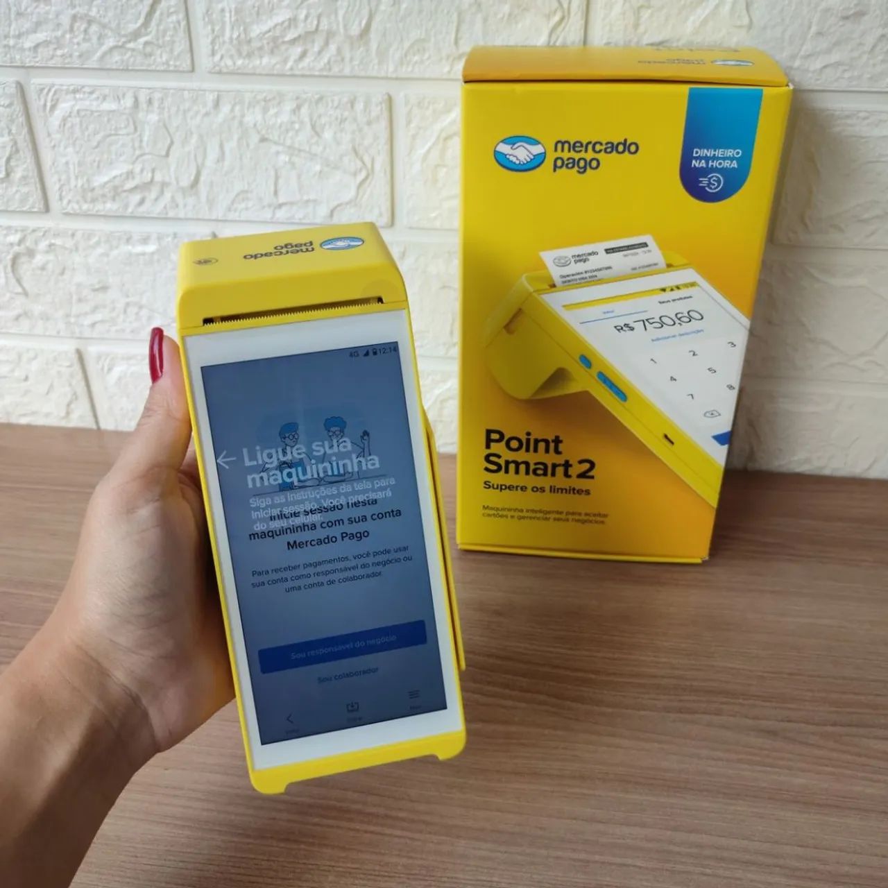 Máquina de cartão Point Smart 2 Mercado Pago nova lacrada com garantia promoção  - Foto 6