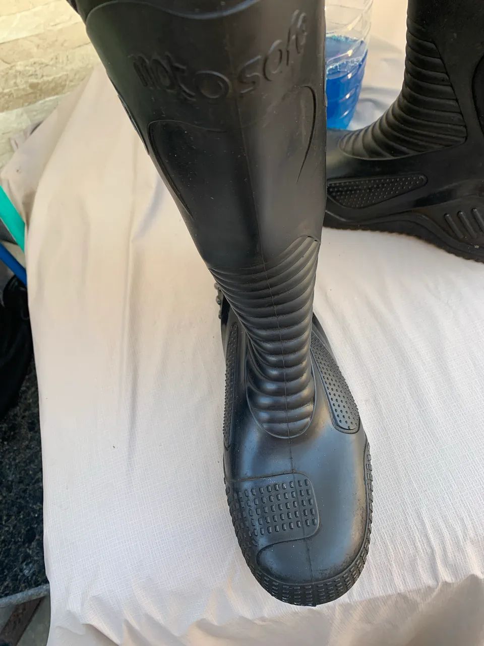 Bota de chuva motoqueiro - Foto 4
