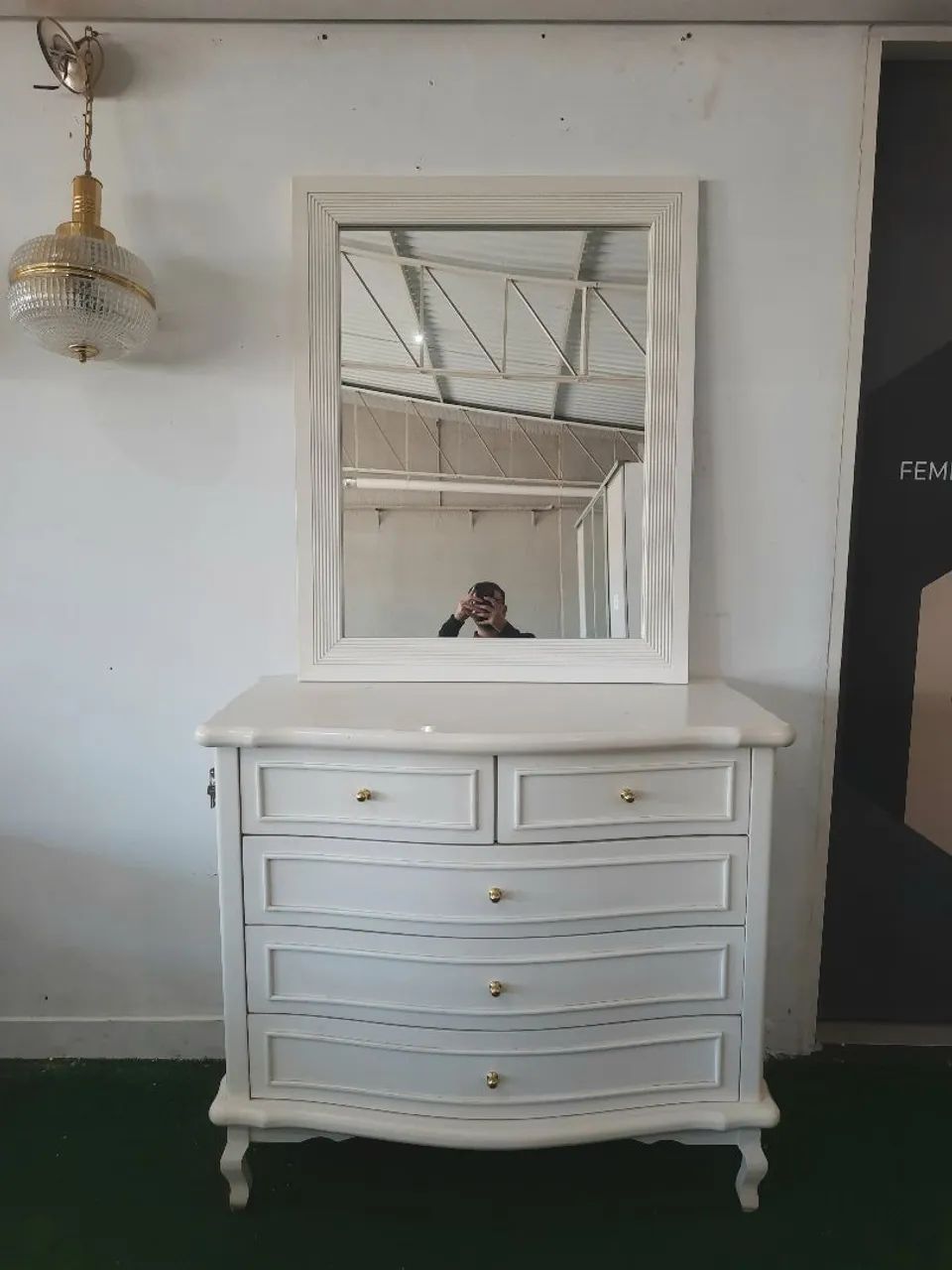 Cômoda com Espelho branca