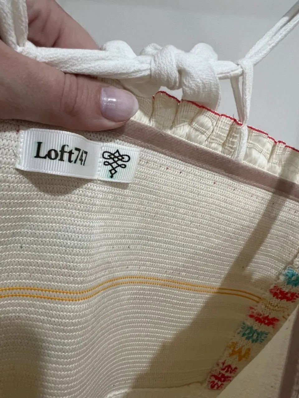VESTIDO LONGO BRANCO LOFT747 COM BUSTO BORDADO - LEVE E DESCONTRAÍDO - Foto 3