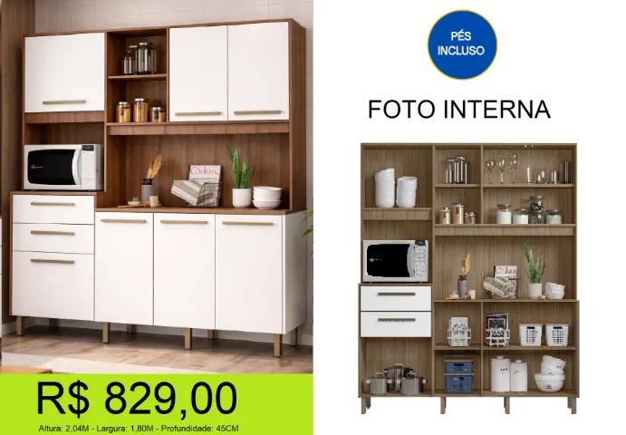 Cozinha compacta com amplo espaço interno - Parcelamos sem juros!  - Foto 2