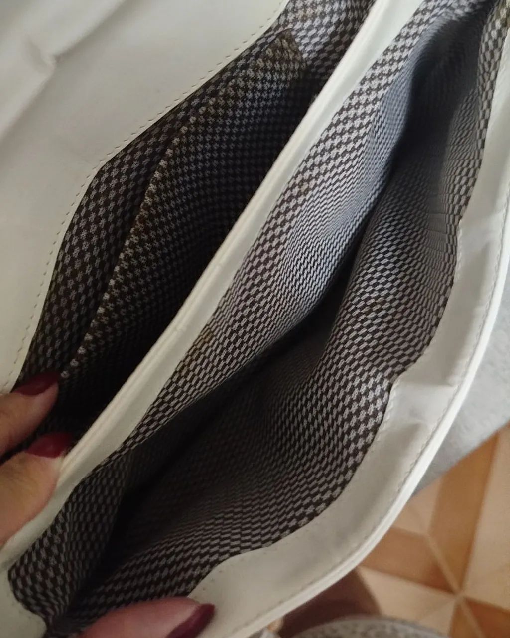 bolsa clutch branca couro legítimo dior - Foto 4
