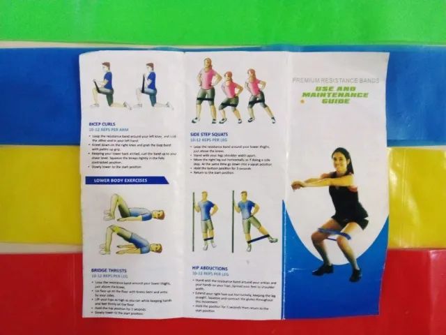 5 faixas elásticas para exercícios de Pilates - Foto 3