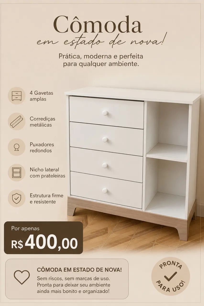 CÔMODA PARA QUARTO INFANTIL 