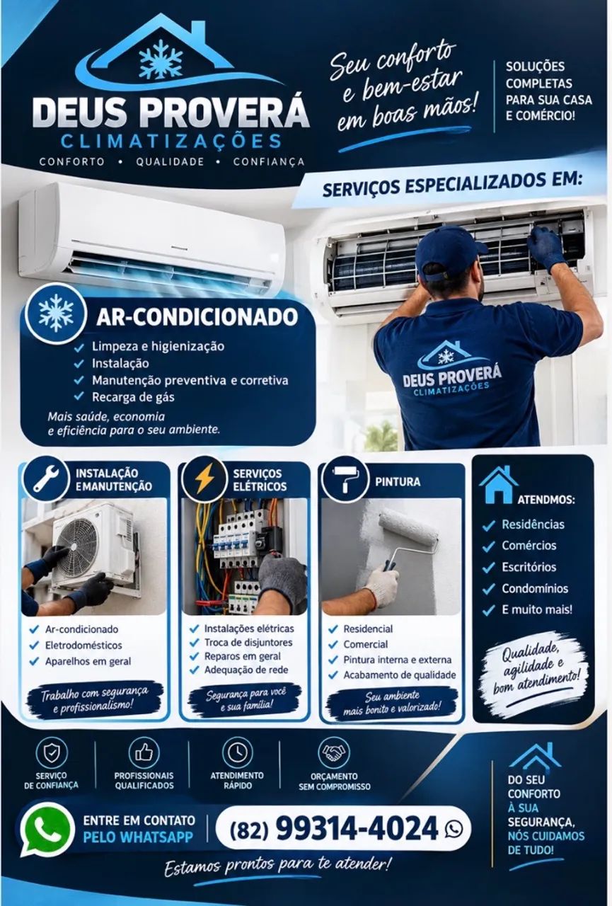 Manutenção e instalação de ar condicionado 