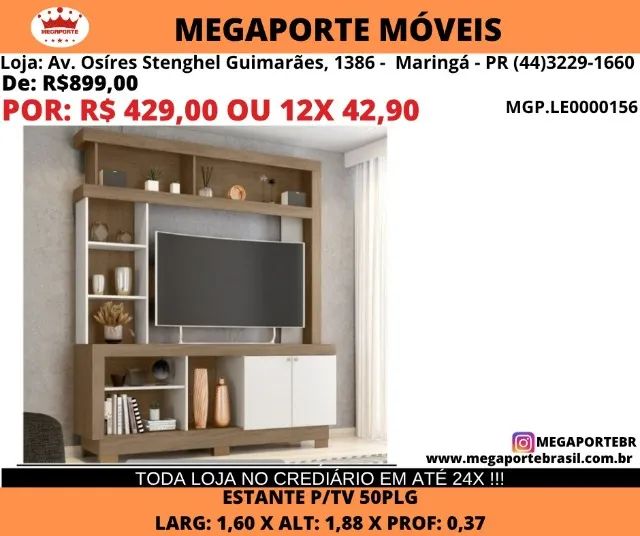 ESTANTE P/TV ATE 50 POLEGADAS 