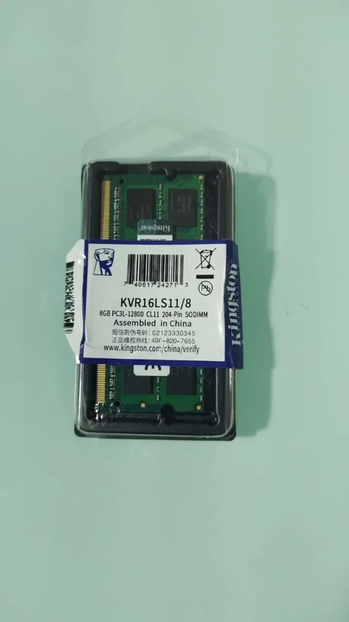 Memória ram notebook 8gb ddr3 1600mhz