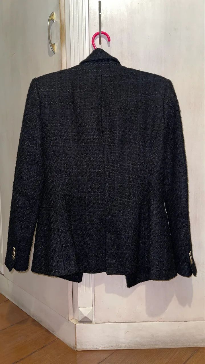 Blazer tweed preto da Zara - Foto 2