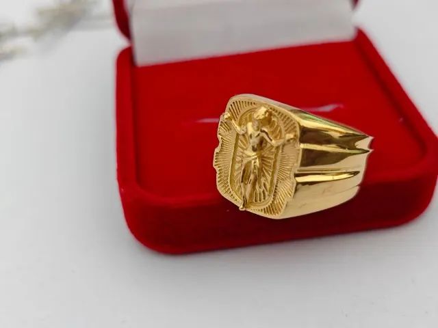 Anel Prata com Banho de Ouro - Foto 4
