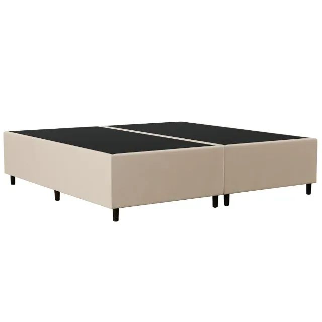 Cama Base Box Casal Castanho Claro - Foto 2