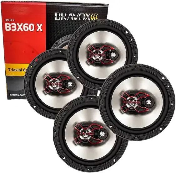 BRAVOX KIT COM 4 AUTO FALANTE 6 POLEGADAS SOM LIMPINHO E TEM GRAVE E VOZ LIMPINHO  NO ALTO